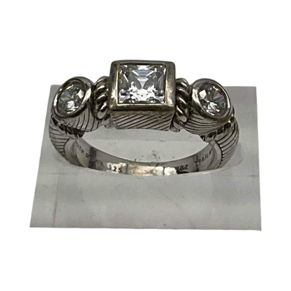 Judith Ripka Sterling Silver Cz Ring Size 6.25